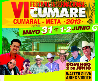 Festival Internacional del Cumare 2013 en Cumaral, Meta