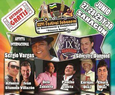Festival Sabanero de Acordeoneros y Compositores en Sahag�n, C�rdoba