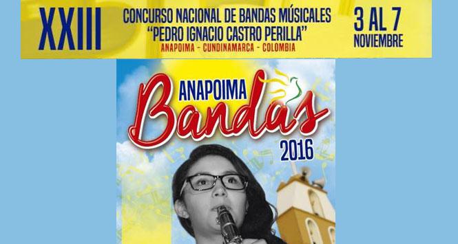 Concurso Nacional de Bandas Musicales 2016 en Anapoima, Cundinamarca