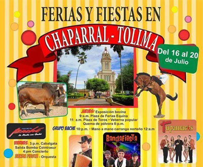 Ferias y Fiestas en Chaparral, Tolima Ferias y Fiestas en Chaparral, Tolima