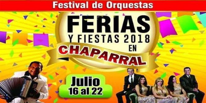 Ferias y Fiestas 2018 en Chaparral, Tolima