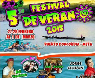 Festival de Verano 2015 en Puerto Concordia, Meta Festival de Verano 2015 en Puerto Concordia, Meta