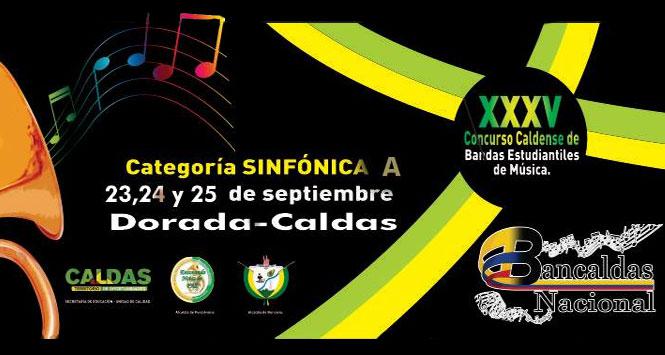 Concurso Caldense de Bandas Estudiantiles de Música 2016 en La Dorada