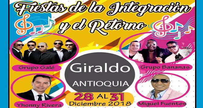 Fiestas de la Integración y el Retorno 2018 en Giraldo, Antioquia