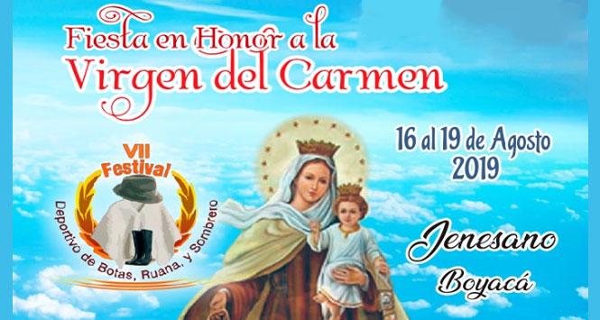 Fiesta en Honor a la Virgen del Carmen 2019 en Jenesano, Boyacá