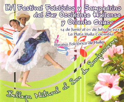 Festival Folclórico y Sampedrino en La Plata, Huila