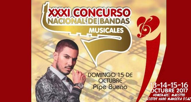 Concurso Nacional de Bandas Musicales 2017 en La Vega, Cundinamarca