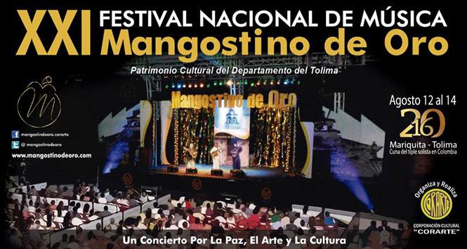 Festival Nacional de Música Mangostino de Oro 2016 en Mariquita, Tolima