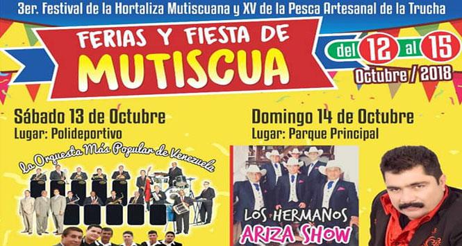 Ferias y Fiestas 2018 de Mutiscua, Norte de Santander