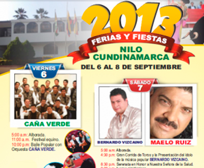 Ferias y Fiestas 2013 en el Nilo, Cundinamarca