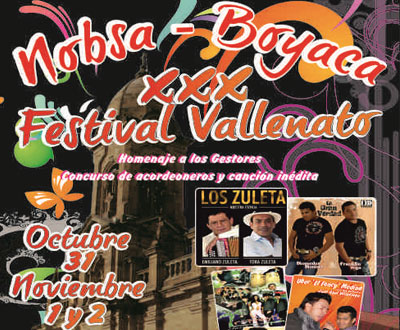 Festival Vallenato 2014 en Nobsa, Boyacá