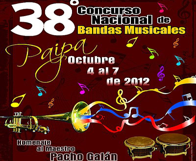 Concurso Nacional de Bandas Musicales 2012 en Paipa, Boyacá