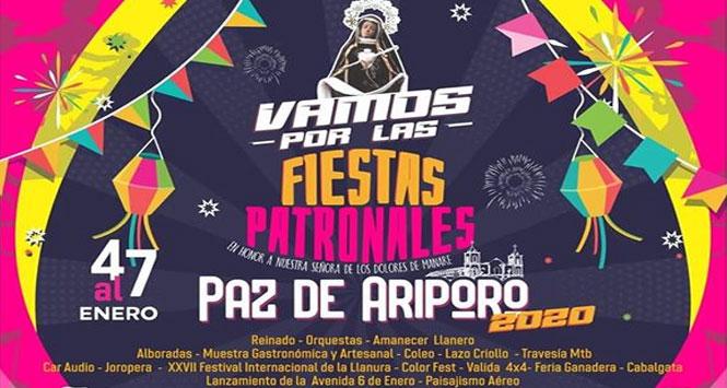 Fiestas Patronales 2020 en Paz de Ariporo, Casanare