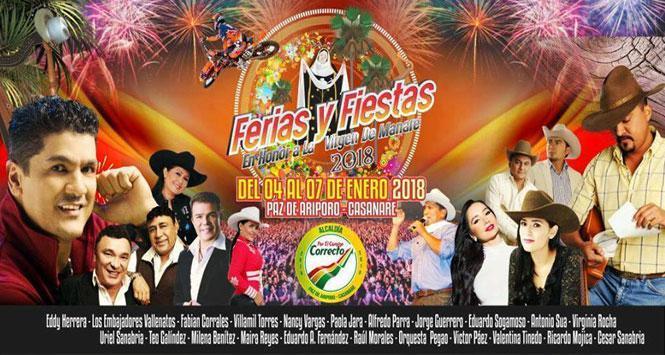 Ferias y Fiestas 2018 en Paz de Ariporo, Casanare Ferias y Fiestas 2018 en Paz de Ariporo, Casanare