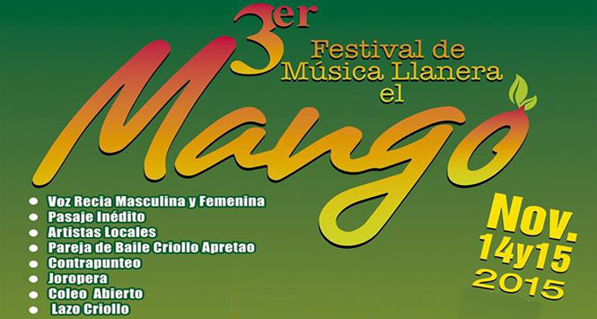 Festival de Música Llanera El Mango 2015 en Pore, Casanare