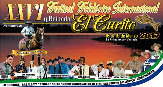 Festival Folclórico Internacional y Reinado El Curito 2017 en La Primavera, Vichada