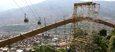 Puente en guadua, otro atractivo en Antioquia