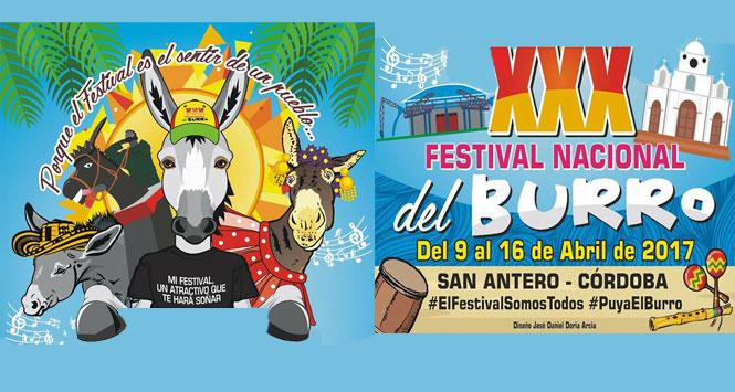 Festival Nacional del Burro 2017 en San Antero, Córdoba