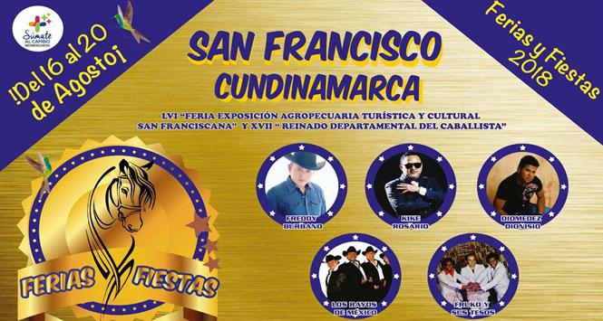 Ferias y Fiestas 2018 en San Francisco, Cundinamarca Ferias y Fiestas 2018 en San Francisco, Cundinamarca