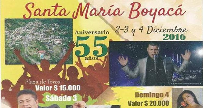 Ferias y Fiestas 2016 en Santa María, Boyacá Ferias y Fiestas 2016 en Santa María, Boyacá