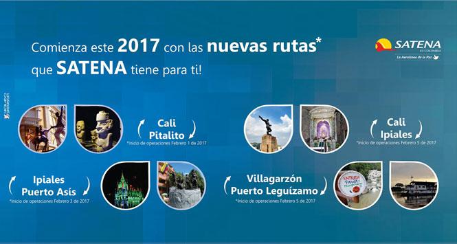 Satena inicia el 2017 mejorando la conectividad del sur del país
