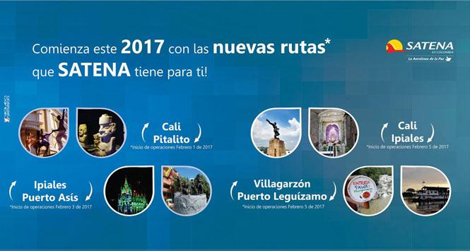 Satena inicia el 2017 mejorando la conectividad del sur del país Satena inicia el 2017 mejorando la conectividad del sur del país