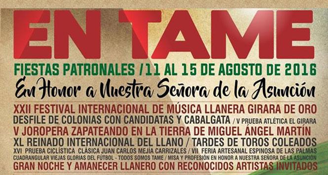 Fiestas Patronales 2016 en Tame, Arauca