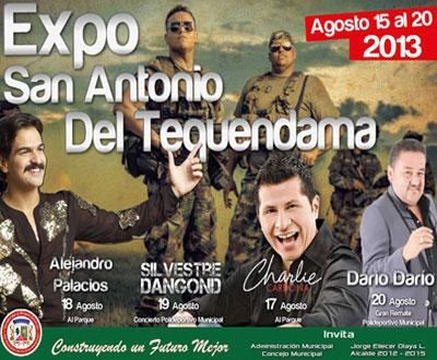 Ferias y Fiestas en San Antonio del Tequendama, Cundinamarca Ferias y Fiestas en San Antonio del Tequendama, Cundinamarca