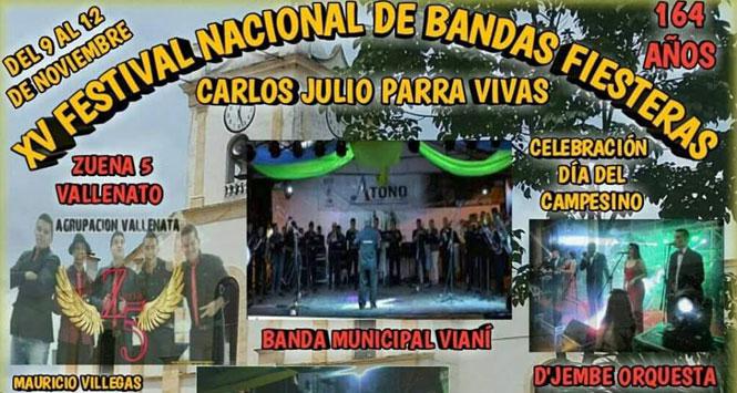 Concurso Nacional de Banda Tradicional Fiestera 2017 en Vianí, Cundinamarca