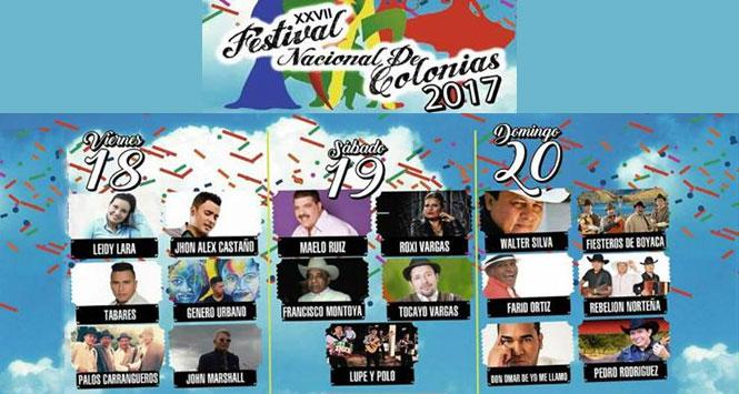 Festival Nacional de Colonias 2017 en Villanueva, Casanare
