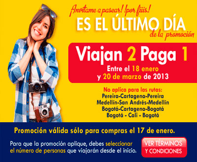 VivaColombia te trae otro 2x1 este 17 de enero