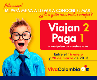 Este 15 de enero 2x1 en VivaColombia Este 15 de enero 2x1 en VivaColombia
