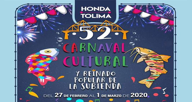 Carnaval Cultural y Reinado Popular de la Subienda 2020 en Honda, Tolima