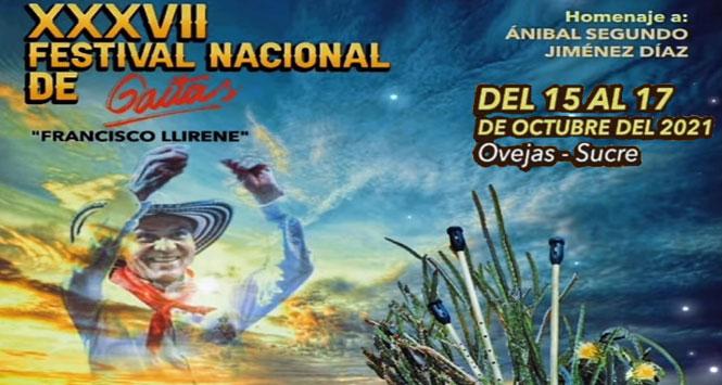 Festival Nacional de Gaitas Francisco Llirene 2021 en Ovejas, Sucre