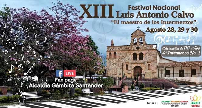 Festival Nacional Luis Antonio Calvo 2020 en Gámbita, Santander