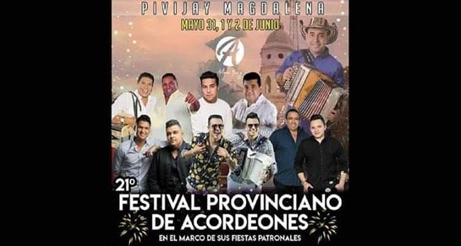 Festival Provinciano de Acordeones 2019 en Pivijay, Magdalena